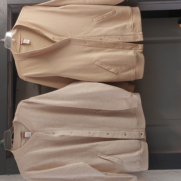 Fleece snap close sweat shirt sz L - Picture 8 of 14